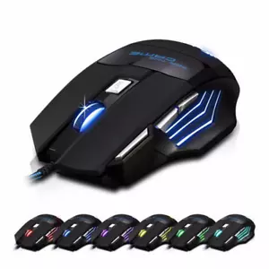 High-Precision 5500 DPI Wired Gaming Mouse with LED & 7 Customizable Buttons - Picture 1 of 11