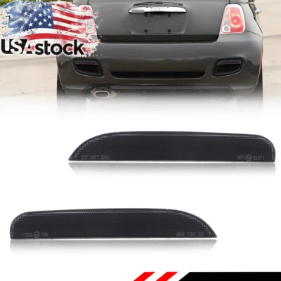 2X Smoked Rear Bumper Reflectors For 2012-2017 FIAT 500 68154575AA 68154574AA - Image 1 of 4