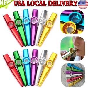 12pcs Aluminum Alloy Kazoos Lot Musical Instrument for Kids Adult Beginners R5R8 - Picture 1 of 9
