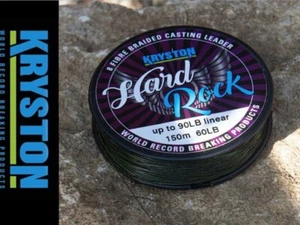 Kryston Hard Rock trecciato colata shock leader 60 libbre spod spomb verde oliva scuro - Foto 1 di 3