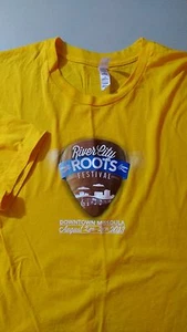 T-shirt NUOVA RIVER CITY ROOT FESTIVAL taglia XL plettro chitarra tinta unita MISSOULA MT - Foto 1 di 5