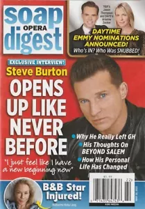 Soap Opera Digest May 30, 2022 STEVE BURTON-WILLIAM LIPTON-AMELIA HEINLE-EMMYS - Picture 1 of 1