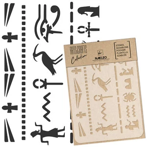 PLANTILLA reutilizable bricolaje A3 A4 A5 / JEROGLÍFICOS EGIPCIOS / Scrapbooking - Picture 1 of 3