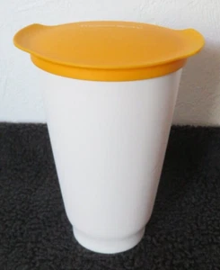 TUPPERWARE Allegra Bicchiere - 450 ml - Bianco/Arancione - NUOVO - Foto 1 di 2
