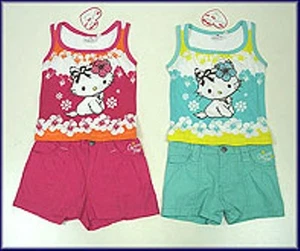 Hello Kitty Girl's sun top and shorts set; blue or pink, BNWT! - Picture 1 of 3