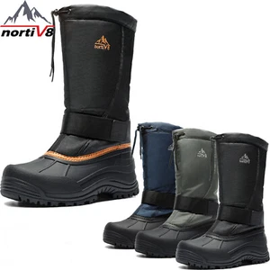 NORTIV 8 Men's Winter Snow Boots Waterproof Warm Thermolite Outdoor Hiking Boots - Picture 1 of 27