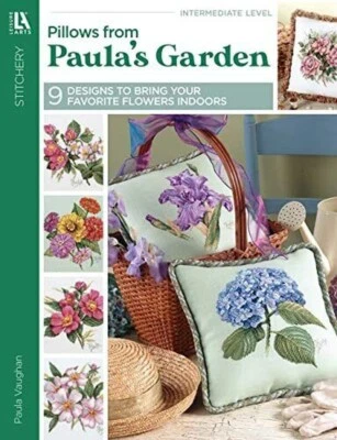 Cross Stitch Pattern PAULA's GARDEN ~ 9 Floral /Flower, Roses, Zinnias, Iris & + - Image 1 of 4