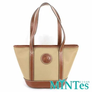 Auth Hunting World Mini Tote Bag Beige Brown Canvas Leather Small  [Used] - Bild 1 von 6