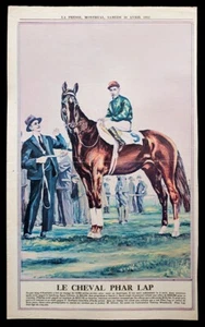 PHAR LAP Immortal Race Horse LA PRESSE APRIL 30, 1932 Rotogravure *vintage* - Picture 1 of 2