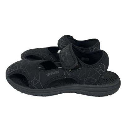 Teva Niños Jóvenes Gris Negro Geométrico Punta Cerrada Piscina de Marea Sandalia Zapatos Talla 3 Foto 1 de 4