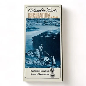 Columbia Basin Recreation Areas Map 1974 Game Department Reclamation Washington - Picture 1 of 7
