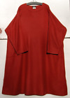 New Eskandar  Size (2) Brick Red Mid Weight Cashmere Silk 50" Long Dress
