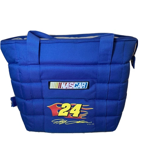 Vintage 2003 Jeff Gordon Blue soft sided Insulated Cooler Bag zipper carry strap Cover