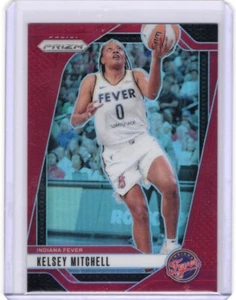 2024 PANINI WNBA PRIZM KELSEY MITCHELL RED #286/299 INDIANA FEVER - Picture 1 of 2