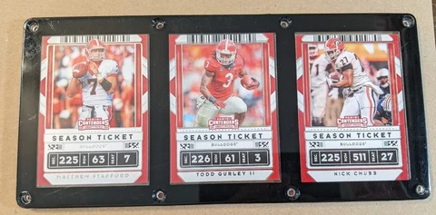 GEORGIA BULLDOGS 3 CARD PLAQUE MATTHEW STAFFORD TODD GURLEY NICK CHUBB Cover