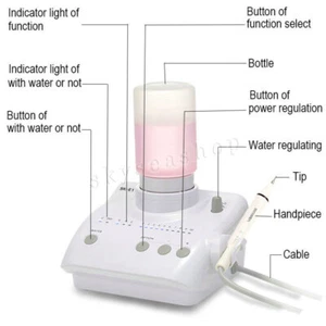 Dental Portable Ultrasonic Scaler & 2 Bottles fit Cavitron EMS Handpiece & tips - Picture 1 of 13