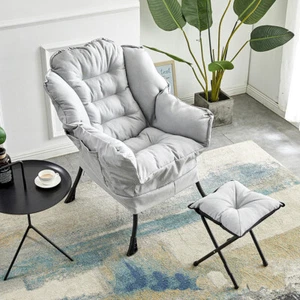 Relaxstuhl Relaxsessel mit Fußhocker Armlehensessel Hocker Polstersessel 2er/set - Bild 1 von 12