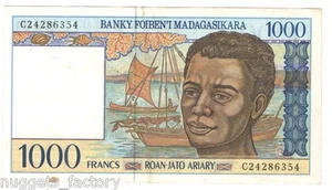 1000 Francs Madagascar Type 1994 SUP ( 535) - Imagen 1 de 2