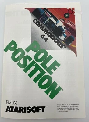 Atari Atarisoft Commodore 64 Pole Position 1982 Pamphlet Booklet Ephemera  - Image 1 of 4