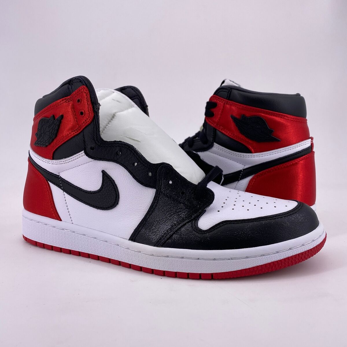 Jordan 1 Retro High Satin Black Toe W for sale - eBay Jordan 1 Retro High Satin Black Toe W for sale - eBay
