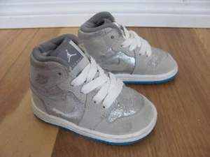 Nike Air Jordan 2009 Gray Silver Metallic HiTop Lace Up Sneakers Baby Toddler 4C - Picture 1 of 11