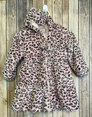 Abrigo polar con capucha y cremallera estampado animal rosa y gris American Widgeon para niñas talla 6 Foto 1 de 4