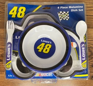 RAR! NASCAR Jimmie Johnson 48 Lowe's 4-teiliges Melamin Geschirrset für Kinder NEU! - Bild 1 von 12