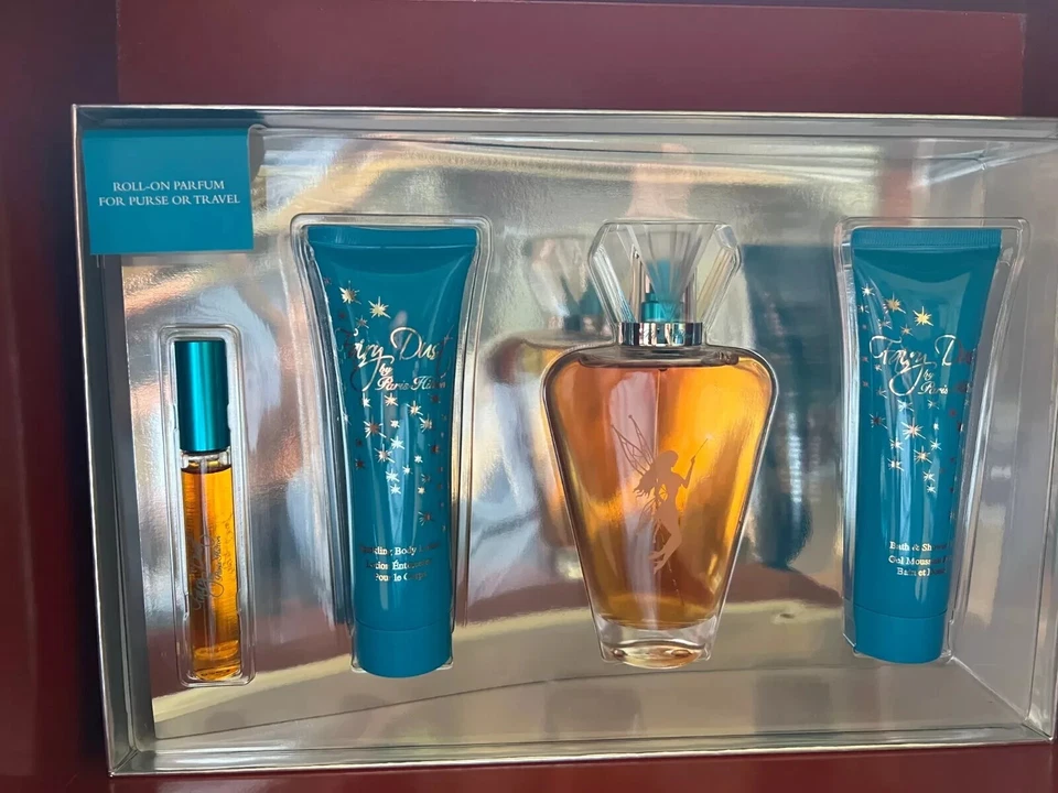 PARIS HILTON FAIRY DUST, 4 ШТ., НАБОР, 3,4 УНЦИИ, RDP-СПРЕЙ\РОЛИКОВЫЙ ЛОСЬОН+ГЕЛЬ ДЛЯ ДУША - Изображение 1 из 1