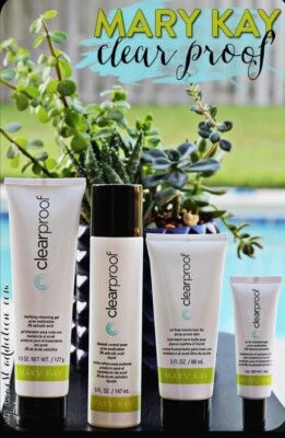 CONJUNTO DE 4 PEÇAS SISTEMA DE ACNE À PROVA DE CLAREZA MARY KAY ~ TAMANHO COMPLETO ~ NOVO NA CAIXA ~ VALIDADE 06/2026 - Imagem 1 de 4