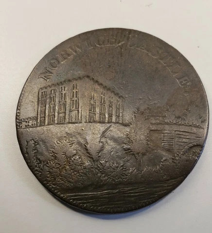 Norfolk 1794 Norwich Castle Colonial Halfpenny Trade Token Lettered Edge #CD Cover