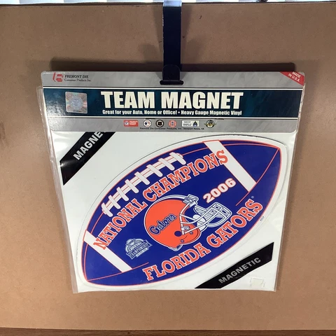 UF Florida Gators Champs Football Shaped Auto Magnet 14x8 Durable & Flexible USA Cover
