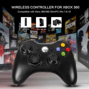 CONTROLLER WIRELESS NERO PER MICROSOFT Xbox 360 - Foto 1 di 15