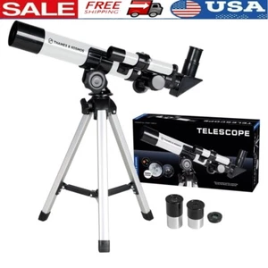 Telescopio Bambini Principianti Età 8 Rifrattore Luna Pianeta Vista Con Treppiede Nero Nuovo - Foto 1 di 9