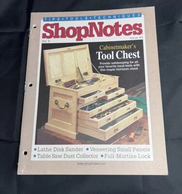 ShopNotes Magazines Volume 9  issues 49 tool chest - Image 1 of 2