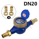 Plated Brass DN20 3/4 Water Meter for 25mm Tube
