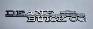 DEANE BUICK CO. Denver Colorado Auto Dealership Chrome Metal Emblem Badge - Picture 1 of 4