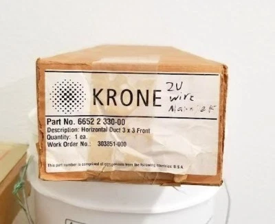 Krone 6652 2 330-0 Horizontal Duct 3 x 3 Front Wire Manager - Изображение 1 из 2