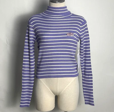 Suéter Obey Para Mujer Cuello Alto Elise Digital Violeta Talla M Nuevo Con Etiquetas Shepard Fairey Foto 1 de 4