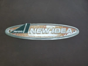 Avco New Idea Embossed aluminum metal sign Farm Equipment - Picture 1 of 2