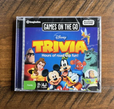 Disney Trivia Game - Games On The Go - Hours Of Road Trip Fun Audio Game Sealed - Image 1 of 2