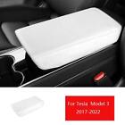 For Tesla Model 3 2017-2022 Beige Leather Central Console Armrest Box Cover 1Pcs