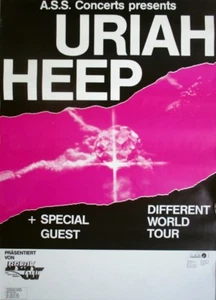 URIAH HEEP - 1991 - Live In Concert - Different World Tour - Poster - Picture 1 of 1