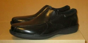 Clarks Men's Wader Twin Black Leather Loafers   Size: 11.5 EE   66116 - Picture 1 of 8