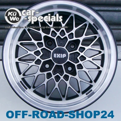 ALU-Felge  KÜWE / EXIP 6x14 Schwarz Poliert. MAZDA 121 - 323 - 626 " NEU " - Bild 1 von 2