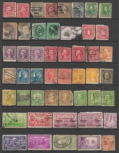 49 Old USA Postage Stamps for Scrapbook Arts Paper Crafts Collage Decoupage - Picture 1 of 1