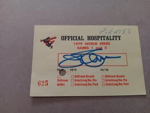 RARE Jim Palmer (Baltimore Orioles) Signed 1979 World Series Hospitality Pass - Picture 1 of 3