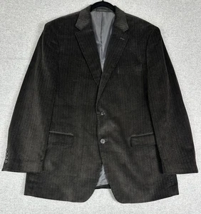 Chaps Blazer Mens 44R Brown Herringbone Corduroy Sport Coat Jacket Two Button - Picture 1 of 13