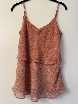 CABI Pimentón Volantes En Niveles Cami CAPAS GASA CORREAS ESPAGUETI TOP SIN MANGAS S Foto 1 de 4