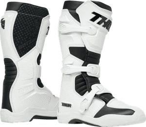 THOR Blitz XR Boots - White/Black - US 7 3410-3100 - Foto 1 di 6