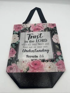 Inspirierende Blumen Geschenk/Tragetasche, Bibel Schrift Zitate wiederverwendbar langlebig - Bild 1 von 2